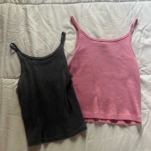 Blue and Pink tanks